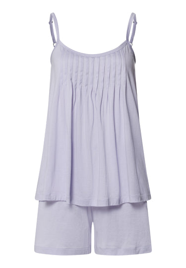 Juliet Spaghetti Strap Pleated Pajama Set | Purple Heather 77705-2474